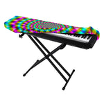 Psychedelic Rave Optical Illusion Piano Keyboard Cover