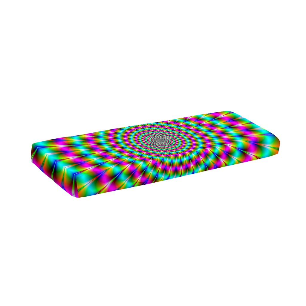 Psychedelic Rave Optical Illusion Piano Keyboard Cover