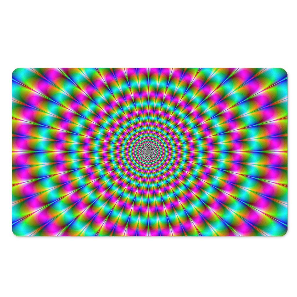 Psychedelic Rave Optical Illusion Polyester Doormat