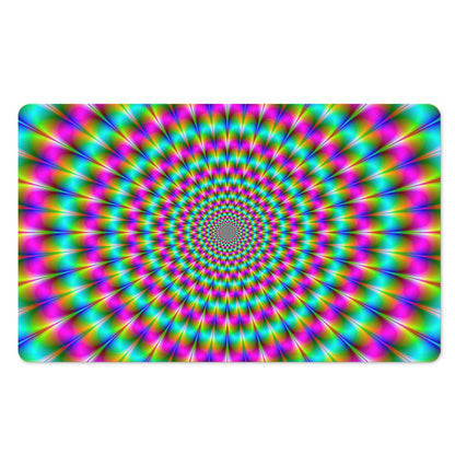 Psychedelic Rave Optical Illusion Polyester Doormat