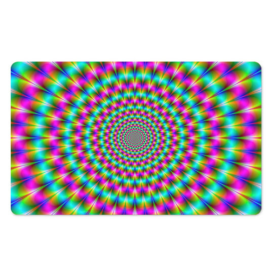 Psychedelic Rave Optical Illusion Polyester Doormat