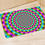 Psychedelic Rave Optical Illusion Polyester Doormat