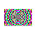Psychedelic Rave Optical Illusion Polyester Flag