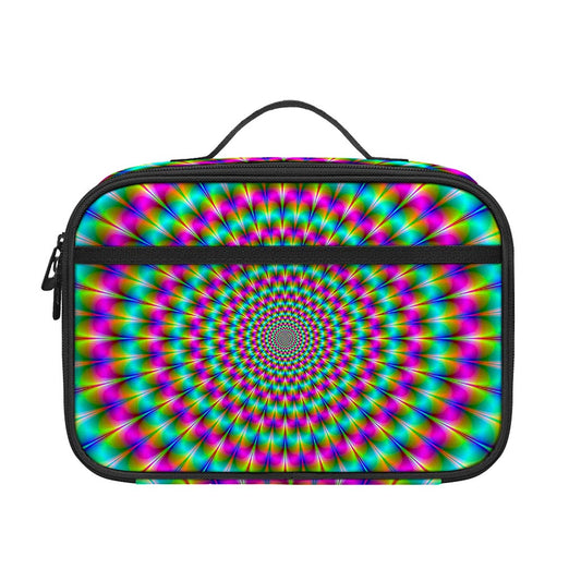 Psychedelic Rave Optical Illusion Portable Lunch Bag