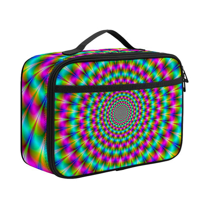 Psychedelic Rave Optical Illusion Portable Lunch Bag