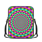 Psychedelic Rave Optical Illusion Rectangular Crossbody Bag