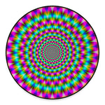 Psychedelic Rave Optical Illusion Round Floor Mat