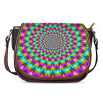Psychedelic Rave Optical Illusion Saddle Bag