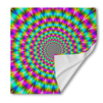 Psychedelic Rave Optical Illusion Silk Bandana