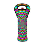 Psychedelic Rave Optical Illusion Single Neoprene Wine Tote