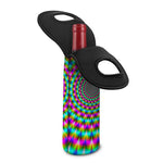 Psychedelic Rave Optical Illusion Single Neoprene Wine Tote
