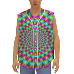 Psychedelic Rave Optical Illusion Sleeveless Baseball Jersey