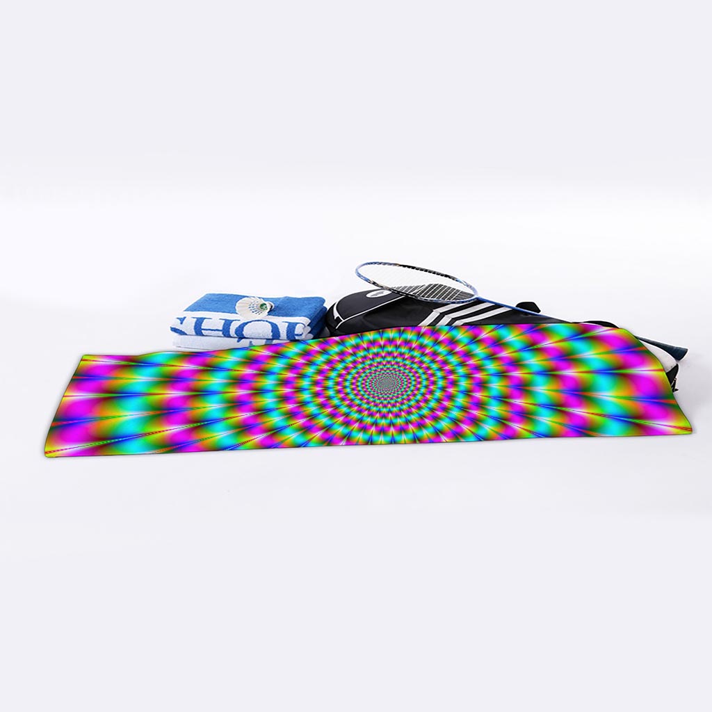 Psychedelic Rave Optical Illusion Sports Towel