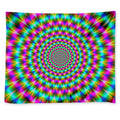 Psychedelic Rave Optical Illusion Tapestry