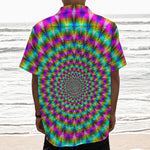 Psychedelic Rave Optical Illusion Textured Short Sleeve Shirt
