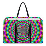 Psychedelic Rave Optical Illusion Utility Tote Bag