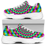 Psychedelic Rave Optical Illusion White Chunky Shoes