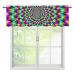 Psychedelic Rave Optical Illusion Window Valance