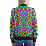 Psychedelic Rave Optical Illusion Women's Bomber Jacket
