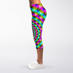 Psychedelic Rave Optical Illusion Women's Capri Leggings