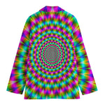 Psychedelic Rave Optical Illusion Women's Cotton Blazer