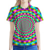 Psychedelic Rave Optical Illusion Women's Polo Shirt