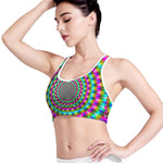 Psychedelic Rave Optical Illusion Women's Sports Bra