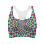 Psychedelic Rave Optical Illusion Women's Sports Bra