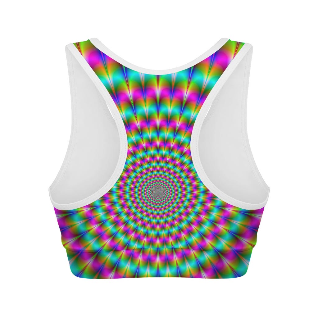 Psychedelic Rave Optical Illusion Women's Sports Bra
