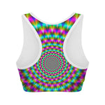 Psychedelic Rave Optical Illusion Women's Sports Bra
