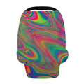 Psychedelic Rave Print Baby Seat Cover