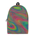Psychedelic Rave Print School Backpack
