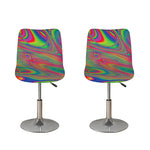 Psychedelic Rave Print Bar Stool Covers