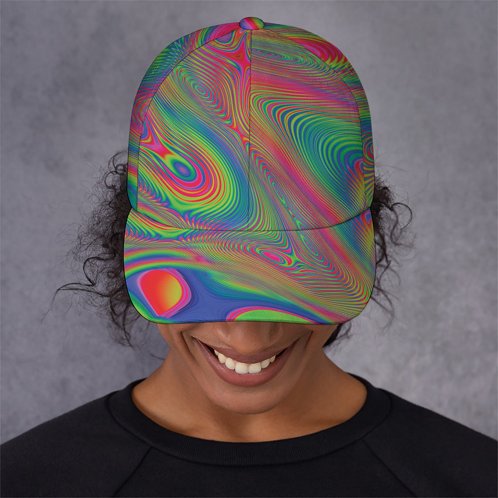 Psychedelic Rave Print Baseball Cap