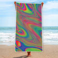 Psychedelic Rave Print Beach Towel