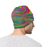 Psychedelic Rave Print Beanie