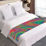 Psychedelic Rave Print Bed Runner