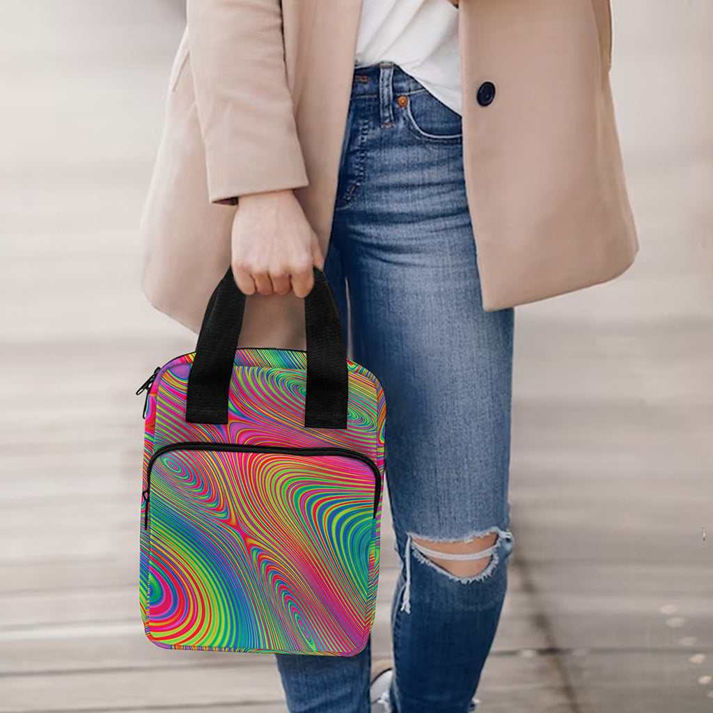 Psychedelic Rave Print Bible Tote Bag