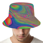 Psychedelic Rave Print Bucket Hat