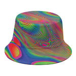 Psychedelic Rave Print Bucket Hat
