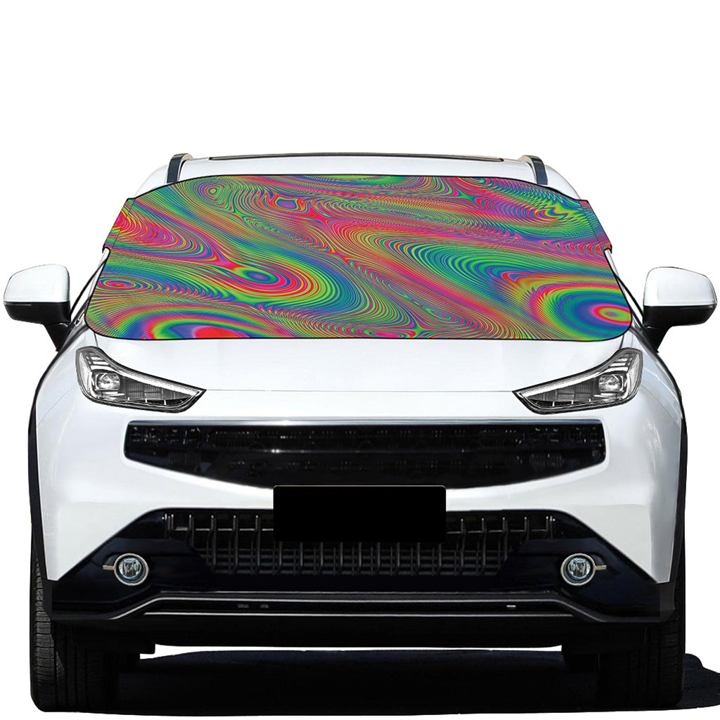 Psychedelic Rave Print Car Windshield Snow Cover