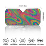 Psychedelic Rave Print Car Windshield Sun Shade