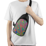 Psychedelic Rave Print Chest Bag