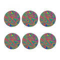 Psychedelic Rave Print Coaster Set
