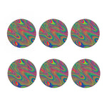 Psychedelic Rave Print Coaster Set
