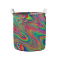 Psychedelic Rave Print Collapsible Laundry Basket