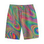 Psychedelic Rave Print Cotton Shorts