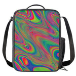 Psychedelic Rave Print Crossbody Lunch Bag