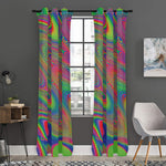 Psychedelic Rave Print Curtain
