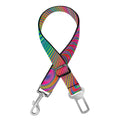 Psychedelic Rave Print Dog Seat Belt